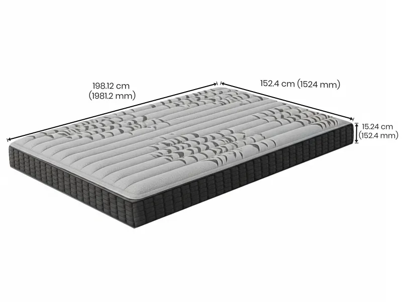 Luna Queen Engineered Wood (62 inches x 80 inches) With Memory Foam Queen Mattress (78 x 60 x 6 inches)